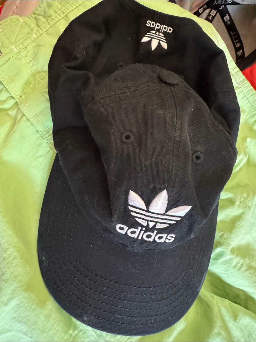adidas Black Cap with White Trefoil Logo